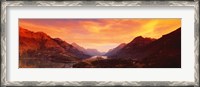 Framed Sunset Over Waterton Lakes National Park, Alberta, Canada