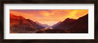 Framed Sunset Over Waterton Lakes National Park, Alberta, Canada