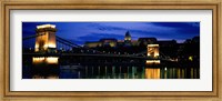 Framed Szechenyi Bridge Royal Palace Budapest Hungary