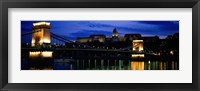 Framed Szechenyi Bridge Royal Palace Budapest Hungary