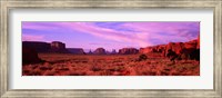 Framed Dawn Sky in Monument Valley, Utah