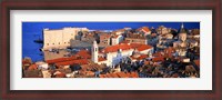 Framed Aerial View, Old Town, Dubrovnik, Croatia