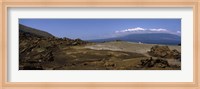 Framed Landscape with ocean in the background, Isabela Island, Galapagos Islands, Ecuador