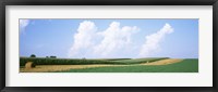 Framed Hay bales in a field, Jo Daviess county, Illinois, USA