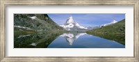 Framed Lake, Mountains, Matterhorn, Zermatt, Switzerland