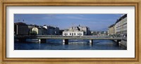 Framed Bridge over a river, Geneva, Switzerland