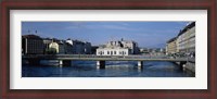 Framed Bridge over a river, Geneva, Switzerland