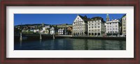 Framed Buildings at the waterfront, Limmat Quai, Zurich, Switzerland