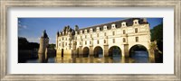 Framed Reflection of a castle in water, Chateau De Chenonceaux, Chenonceaux, Loire Valley, France