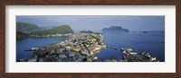 Framed High angle view of a town, Alesund, More og Romsdall, Norway
