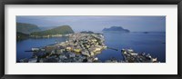 Framed High angle view of a town, Alesund, More og Romsdall, Norway