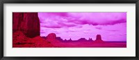 Framed Rock Formations with Purple Clouds, Monument Valley, Arizona, USA