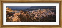 Framed High angle view of buildings in a town, Fira, Santorini, Cyclades Islands, Greece