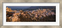 Framed High angle view of buildings in a town, Fira, Santorini, Cyclades Islands, Greece