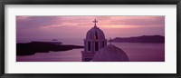 Framed Silhouette Of A Church, Santorini Church, Greece