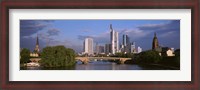 Framed Cityscape, Alte Bridge, Rhine River, Frankfurt, Germany