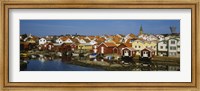 Framed High Angle View Of A Town, Smogen, Bohuslan, Sweden