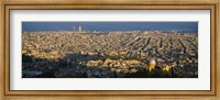 Framed High Angle View Of A Cityscape, Barcelona, Spain