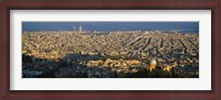 Framed High Angle View Of A Cityscape, Barcelona, Spain