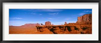 Framed Person riding a horse on a landscape, Monument Valley, Arizona, USA