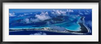 Framed Aerial View Of An Island, Bora Bora, French Polynesia