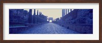 Framed Roman Forum, Rome, Lazio, Italy (black and white)