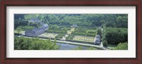 Framed Aerial View, Freyr Castle, Ardennes, Belgium