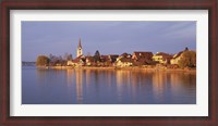 Framed Switzerland, Berlingen, Town along a shore