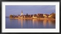 Framed Switzerland, Berlingen, Town along a shore