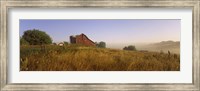 Framed Barn in a field, Iowa County, near Dodgeville, Wisconsin, USA