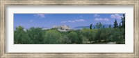 Framed Ruined buildings on a hilltop, Acropolis, Athens, Greece