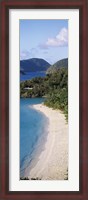 Framed High angle view of a coastline, Trunk Bay, St. John, US Virgin Islands