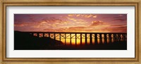 Framed Silhouette of a railway bridge, Pudding Creek Bridge, Fort Bragg, California, USA