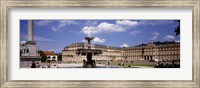 Framed Fountain in front of a palace, Schlossplatz, Stuttgart, Germany