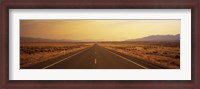 Framed Desert Highway, Nevada, USA