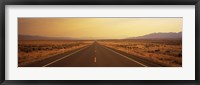 Framed Desert Highway, Nevada, USA