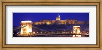 Framed Chain Bridge, Royal Palace, Budapest, Hungary