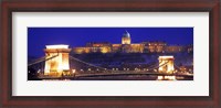 Framed Chain Bridge, Royal Palace, Budapest, Hungary