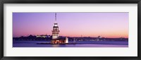 Framed Sunset Lighthouse Istanbul Turkey