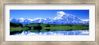 Framed Reflection Pond, Mount McKinley, Denali National Park, Alaska, USA