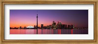 Framed Reflection of buildings in water, CN Tower, Toronto, Ontario, Canada
