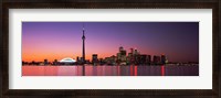 Framed Reflection of buildings in water, CN Tower, Toronto, Ontario, Canada