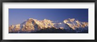 Framed Low Angle View Of Snowcapped Mountains, Bernese Oberland, Switzerland