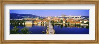 Framed Charles Bridge, Prague, Czech Republic, Blue Sky
