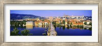 Framed Charles Bridge, Prague, Czech Republic, Blue Sky