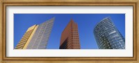 Framed Low Angle View Of Skyscrapers, Potsdam Square, Berlin, Germany