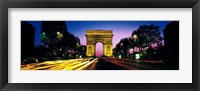 Framed France, Paris, Arc de Triomphe (night)