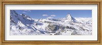 Framed Snow Covered Slopes, Matterhorn Switzerland