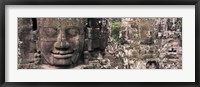 Framed Stone Faces Bayon Angkor Siem Reap Cambodia