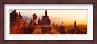 Framed Borobudur Buddhist Temple Java Indonesia
